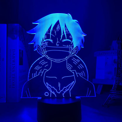 Happy Luffy 3D LED Lamp