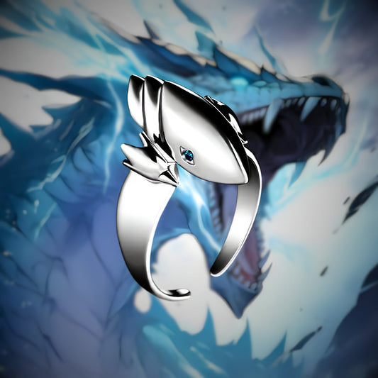 Blue Eyes White Dragon Ring